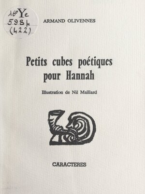 cover image of Petits cubes poétiques pour Hannah